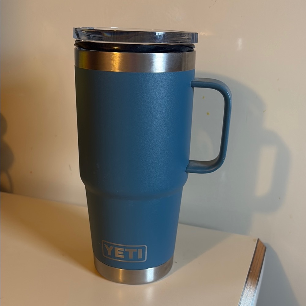 YETI Blue Travel Mug with Handle